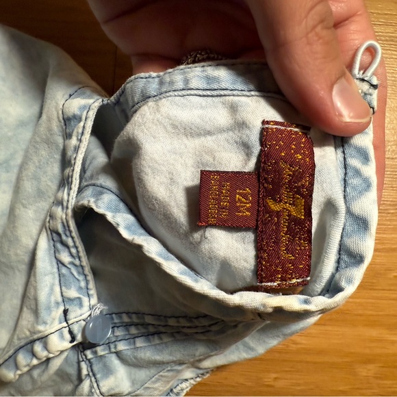 7 For All Mankind 12 M Toddler Girls Play Condition Floral Romper Denim Tee - Picture 12 of 13